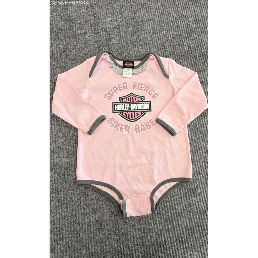 Harley Davidson Pink Baby Girls Long Sleeve - Size 24M